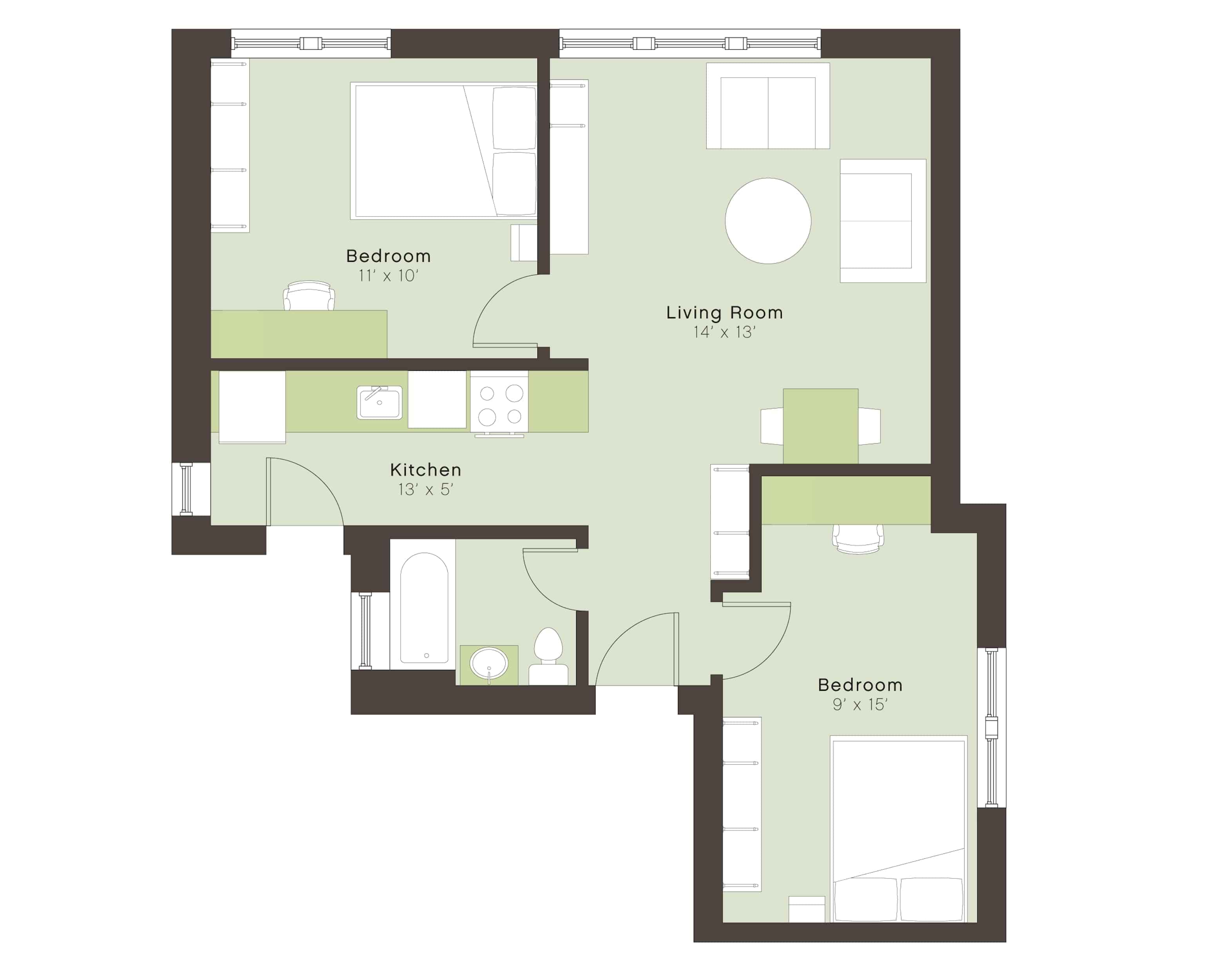 2 Bed 1 Bath - Image 4