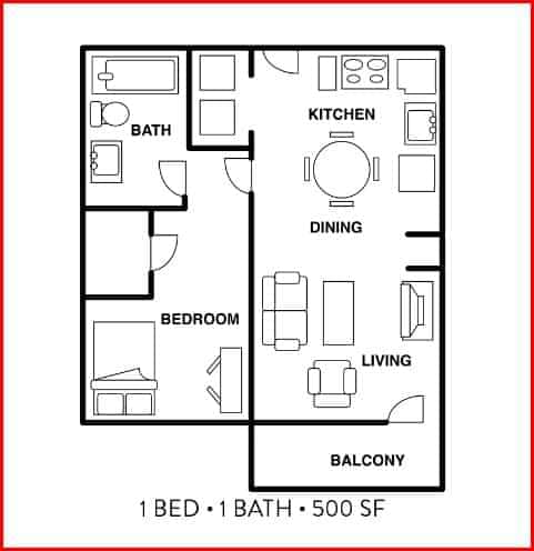 1 Bed 1 Bath - Image 2