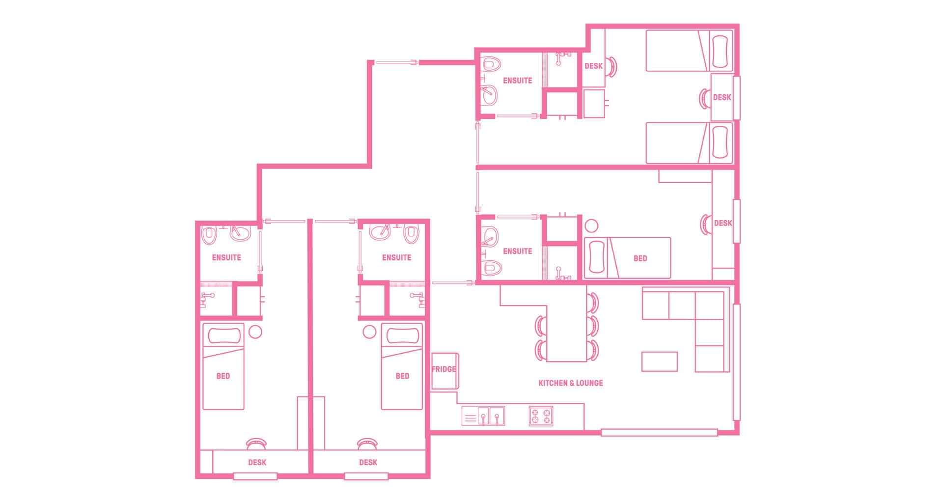 Twin, Single Bed, 5 Bed Apartment - Image 5