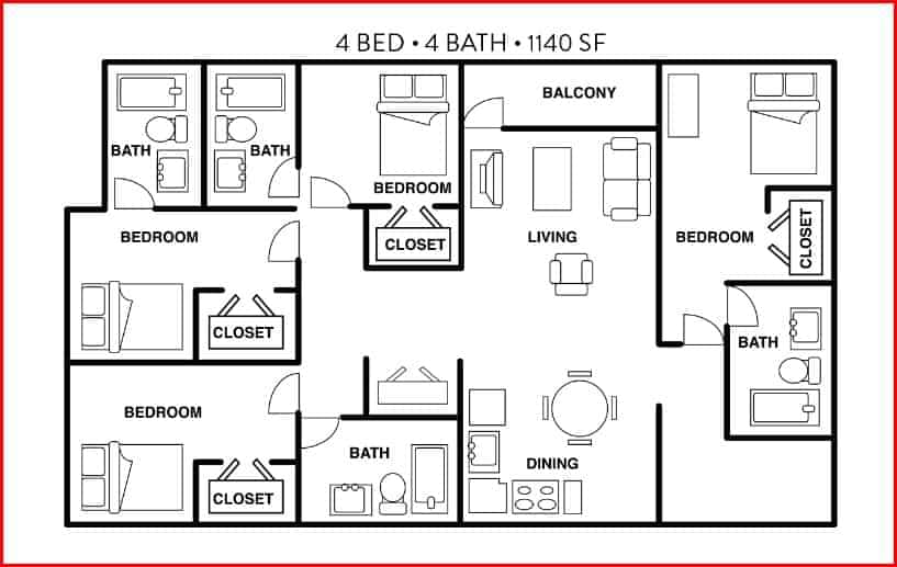 4 Bed 4 Bath