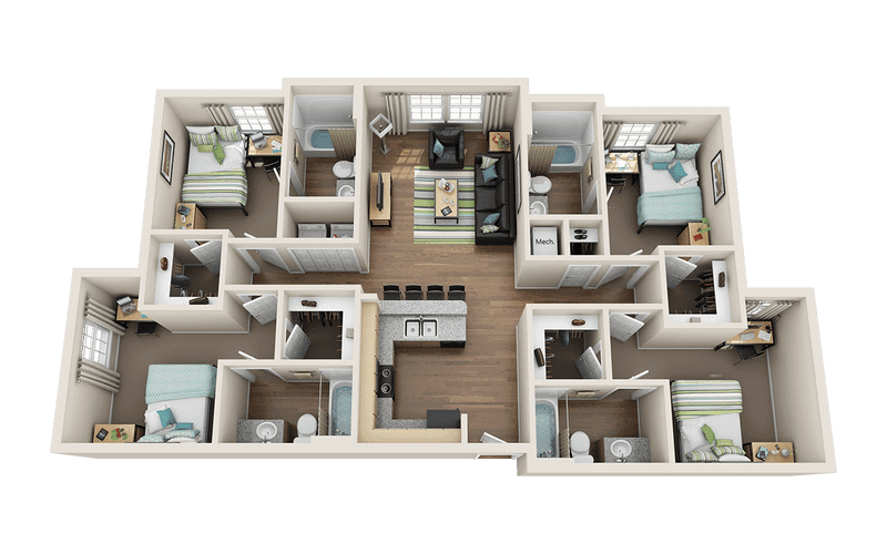 Private Room - Premium (4 Bed - 4 Bath) - Image 9