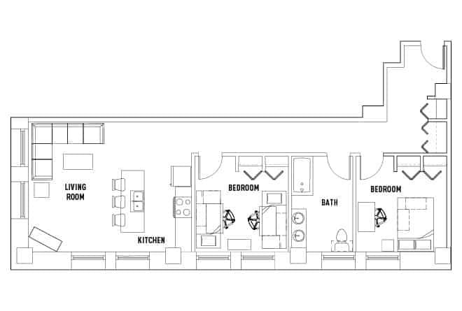 2 Bedroom 1 Bathroom - Image 6