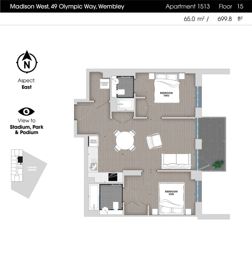 2 Bedroom Apartment - Image 105