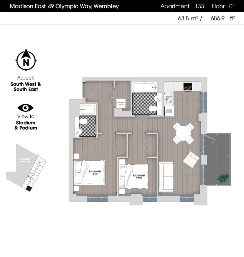 2 Bedroom Apartment - Image 36