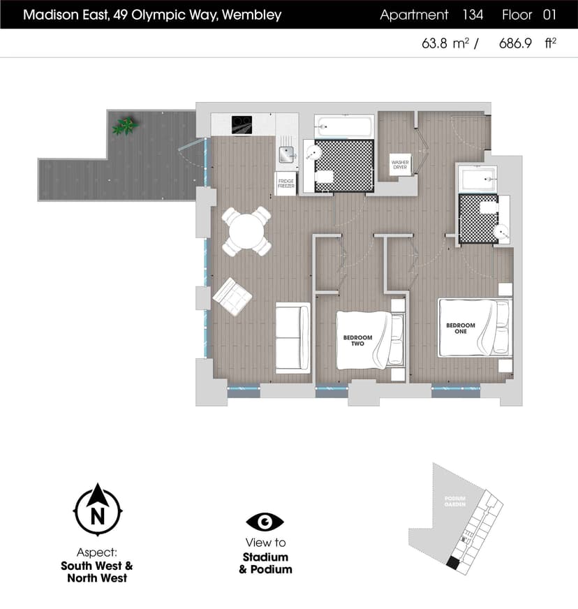 2 Bedroom Apartment - Image 35