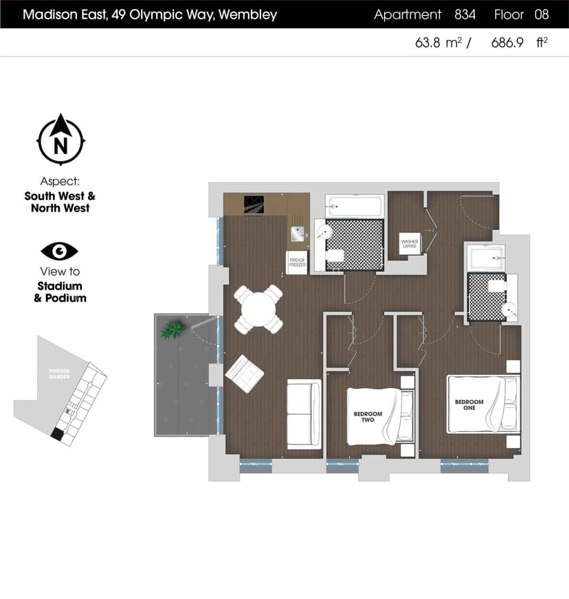2 Bedroom Apartment - Image 55