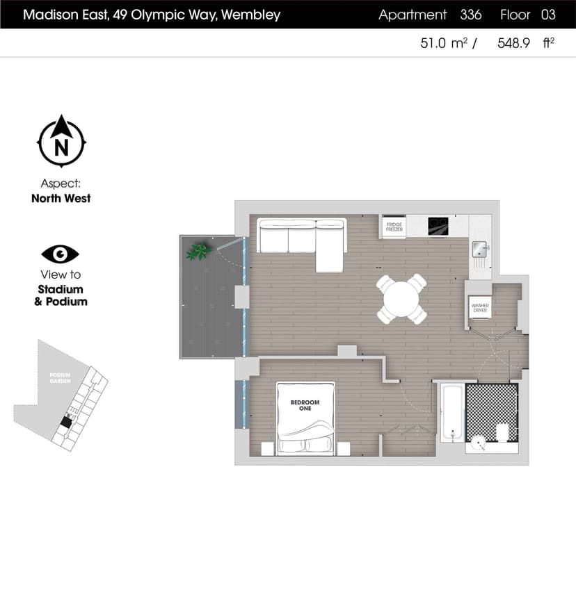 1 Bedroom Apartment - Image 20