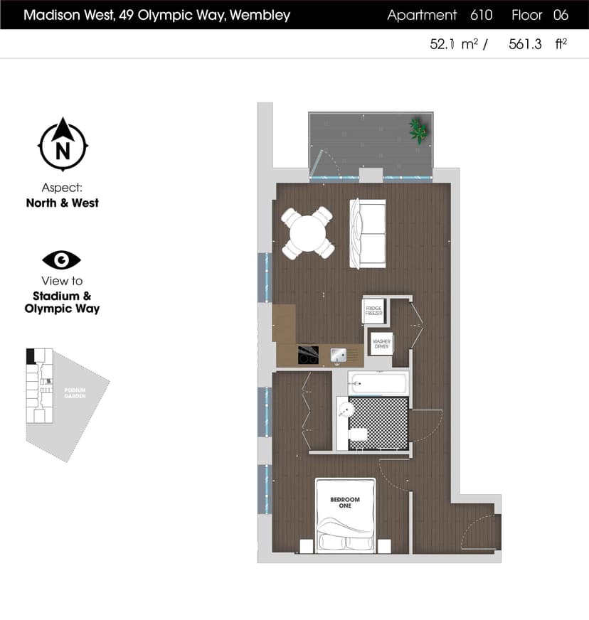 1 Bedroom Apartment - Image 105
