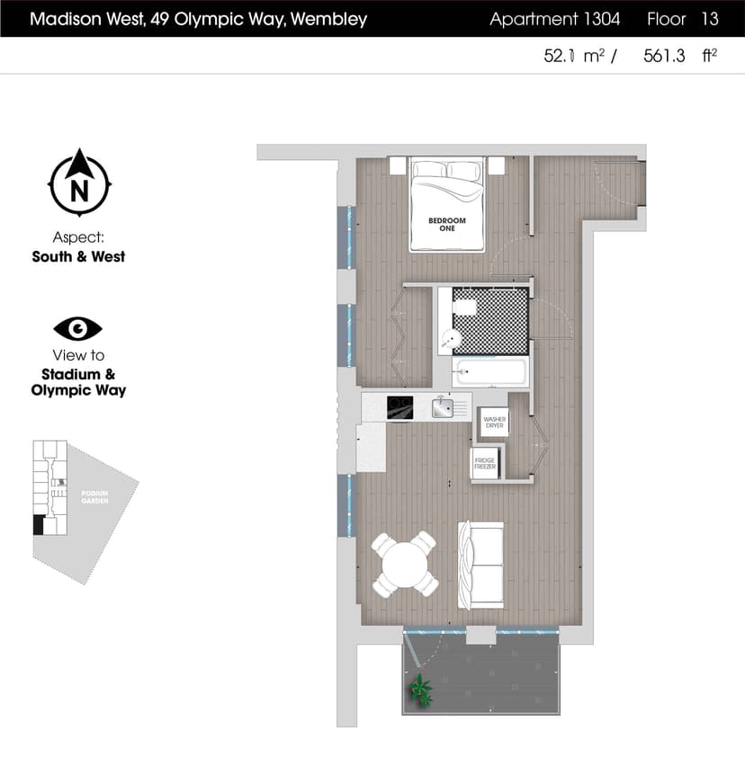 1 Bedroom Apartment - Image 148