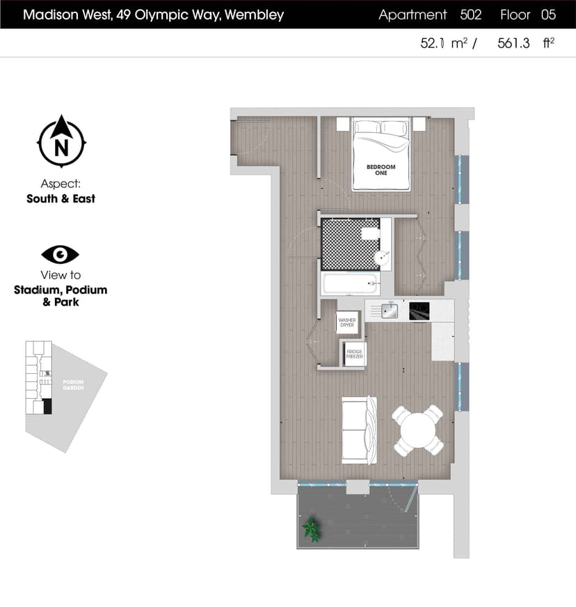 1 Bedroom Apartment - Image 103