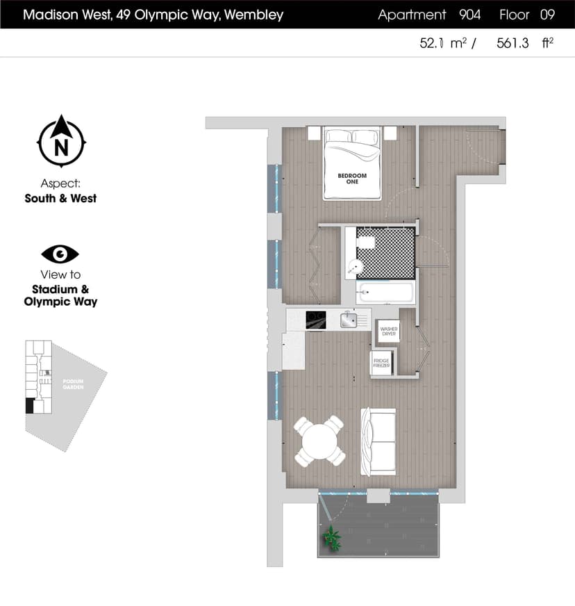 1 Bedroom Apartment - Image 124