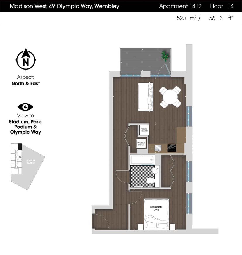 1 Bedroom Apartment - Image 151