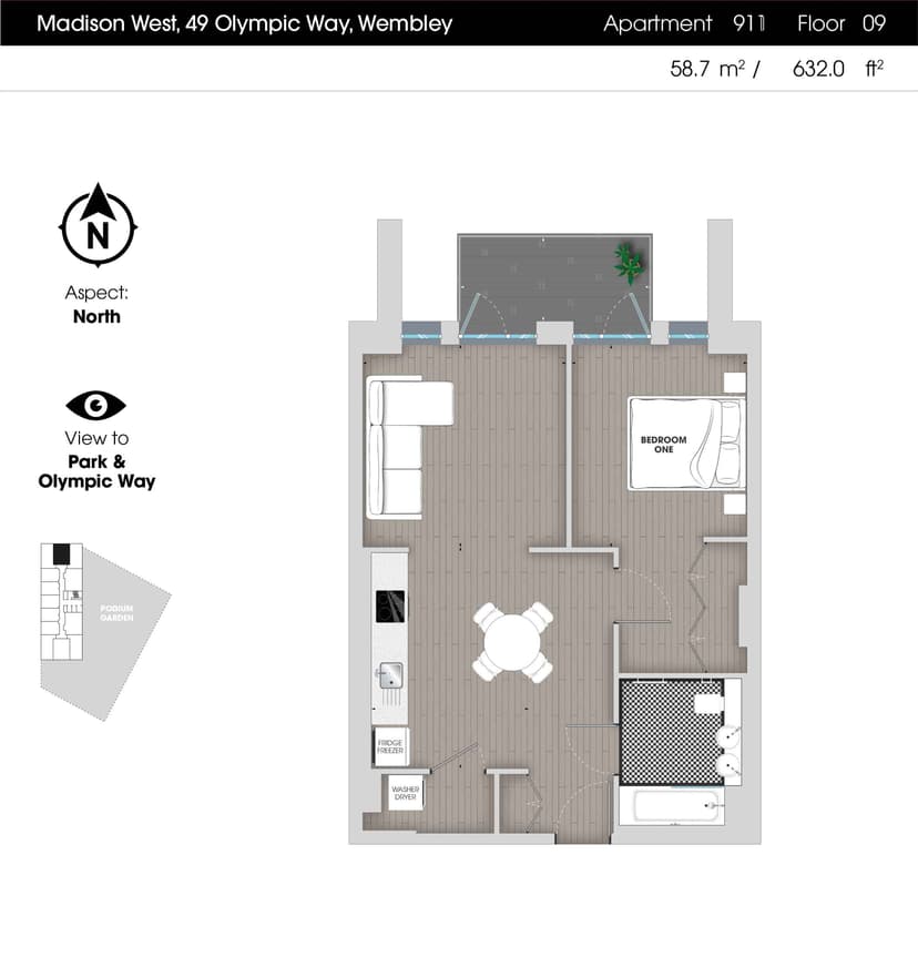 1 Bedroom Apartment - Image 122