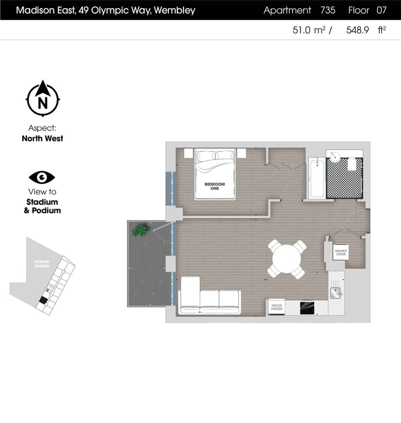 1 Bedroom Apartment - Image 46