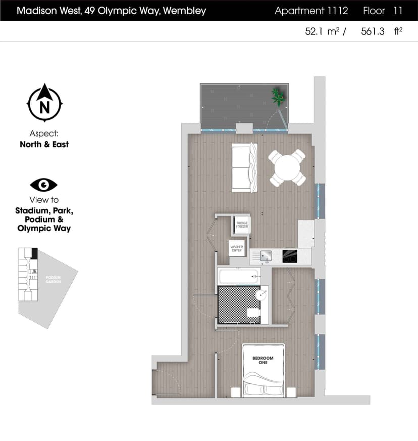 1 Bedroom Apartment - Image 133