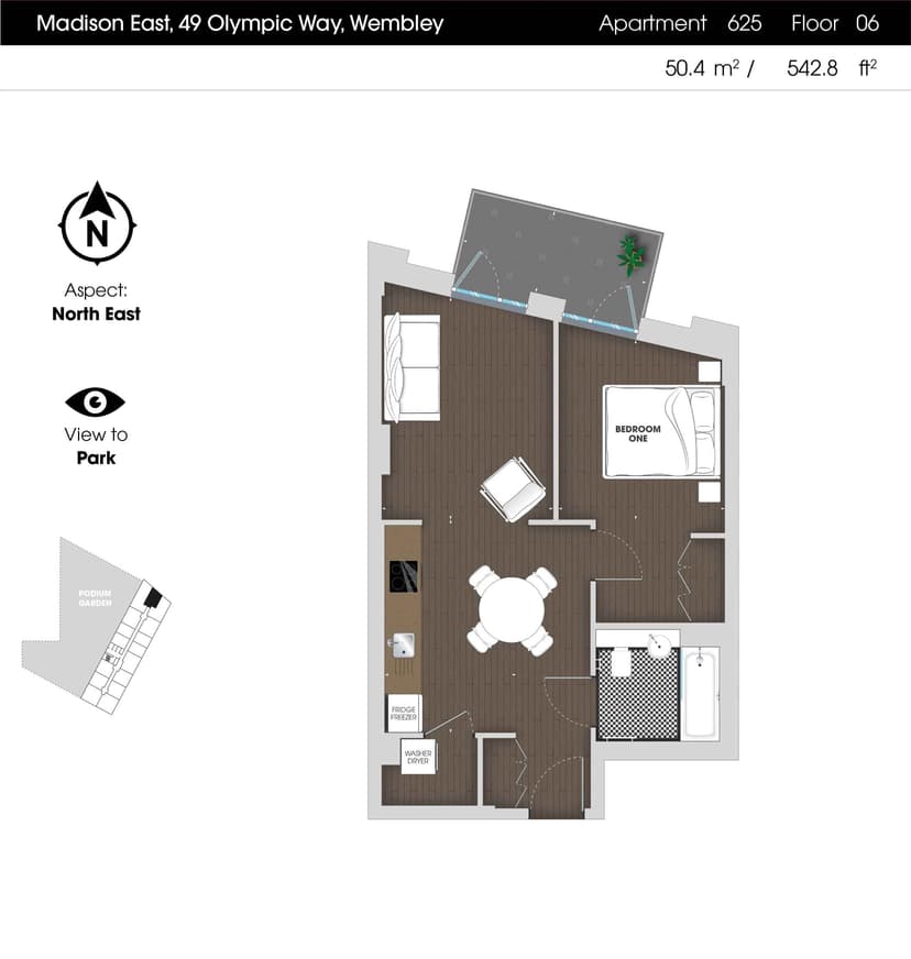 1 Bedroom Apartment - Image 44