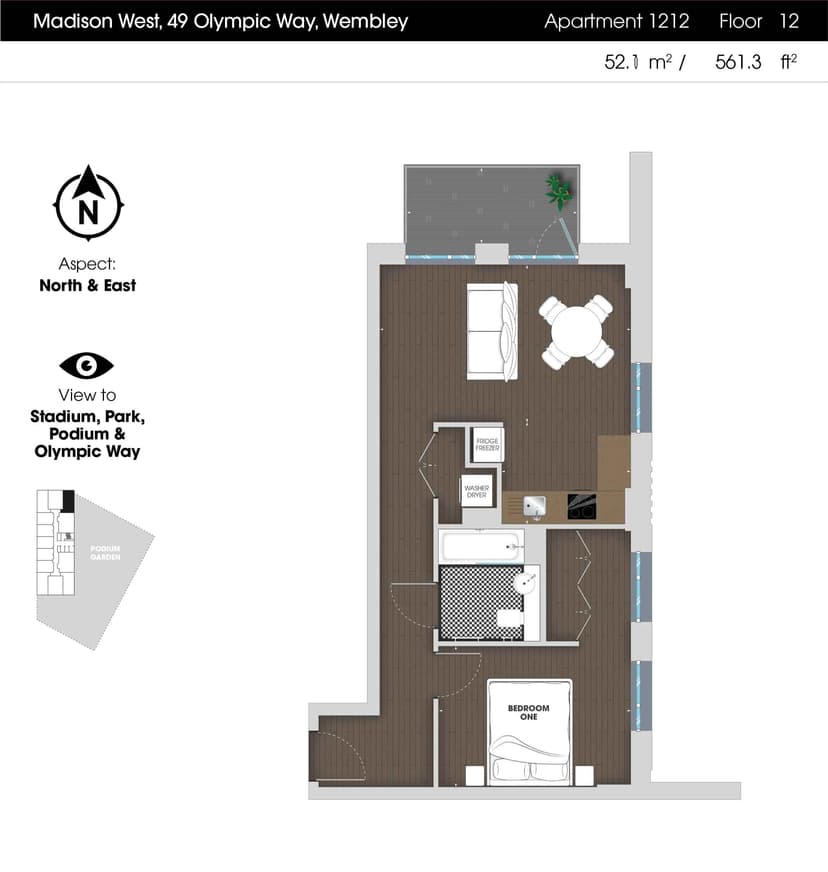 1 Bedroom Apartment - Image 139