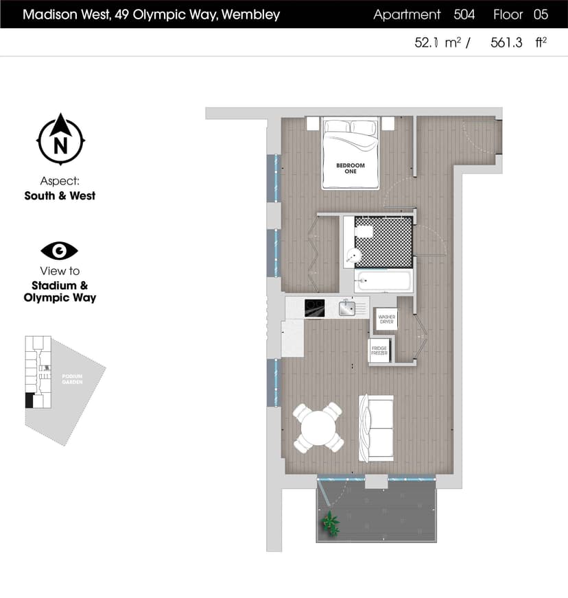 1 Bedroom Apartment - Image 101