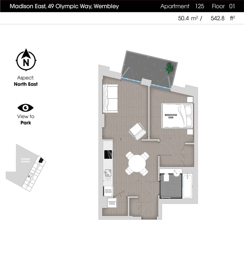 1 Bedroom Apartment - Image 34