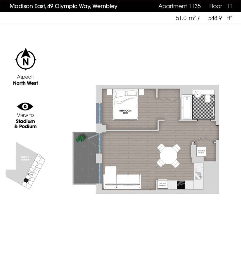 1 Bedroom Apartment - Image 63