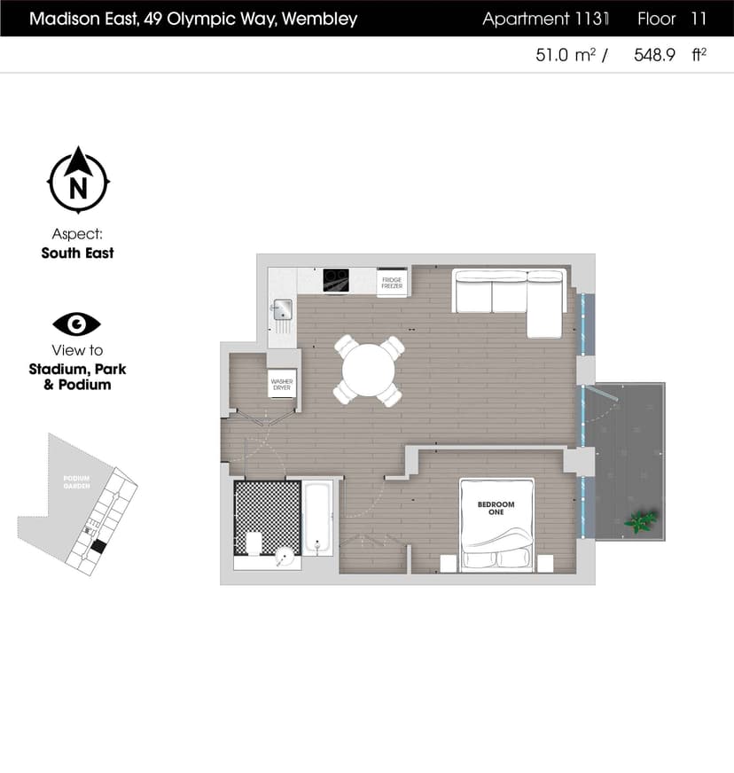 1 Bedroom Apartment - Image 67