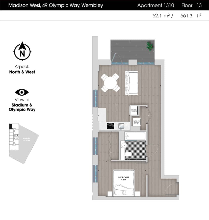 1 Bedroom Apartment - Image 147