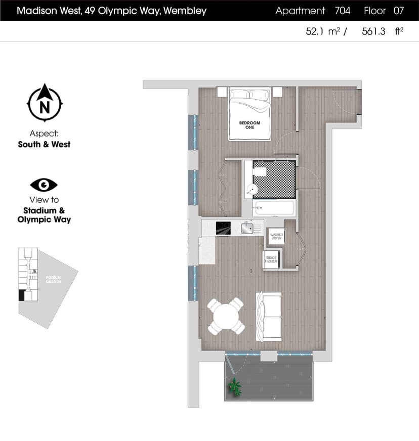 1 Bedroom Apartment - Image 109