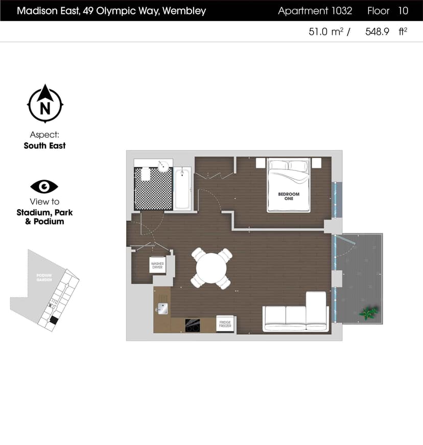 1 Bedroom Apartment - Image 60
