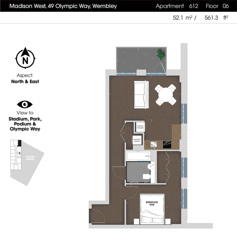 1 Bedroom Apartment - Image 35
