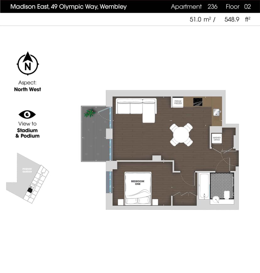 1 Bedroom Apartment - Image 25