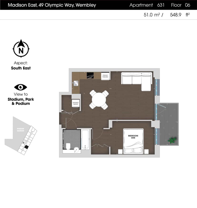 1 Bedroom Apartment - Image 43
