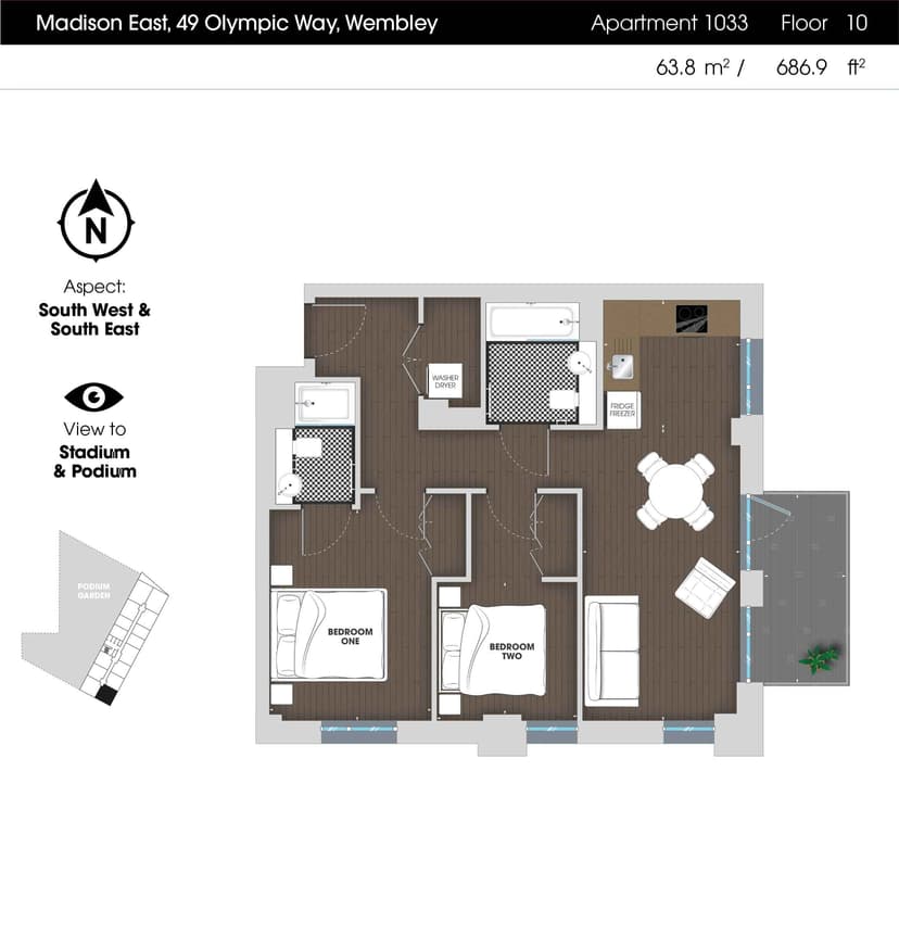 1 Bedroom Apartment - Image 59
