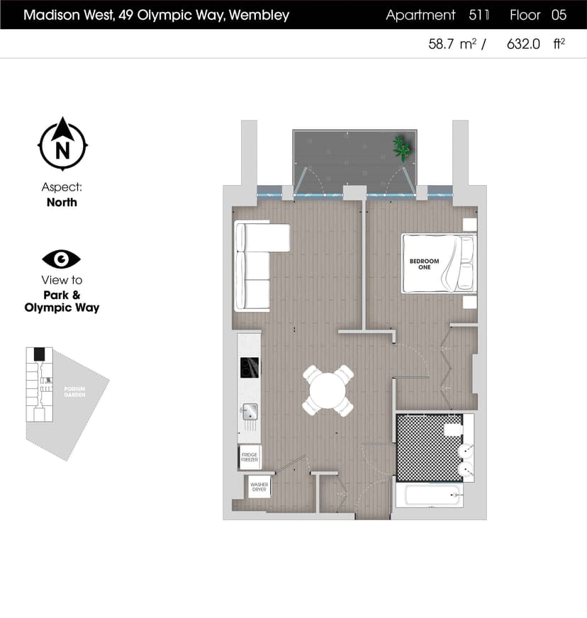 1 Bedroom Apartment - Image 99