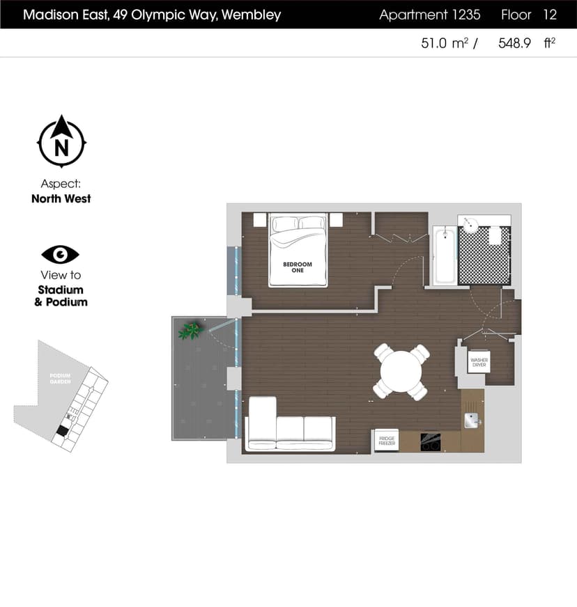 1 Bedroom Apartment - Image 69