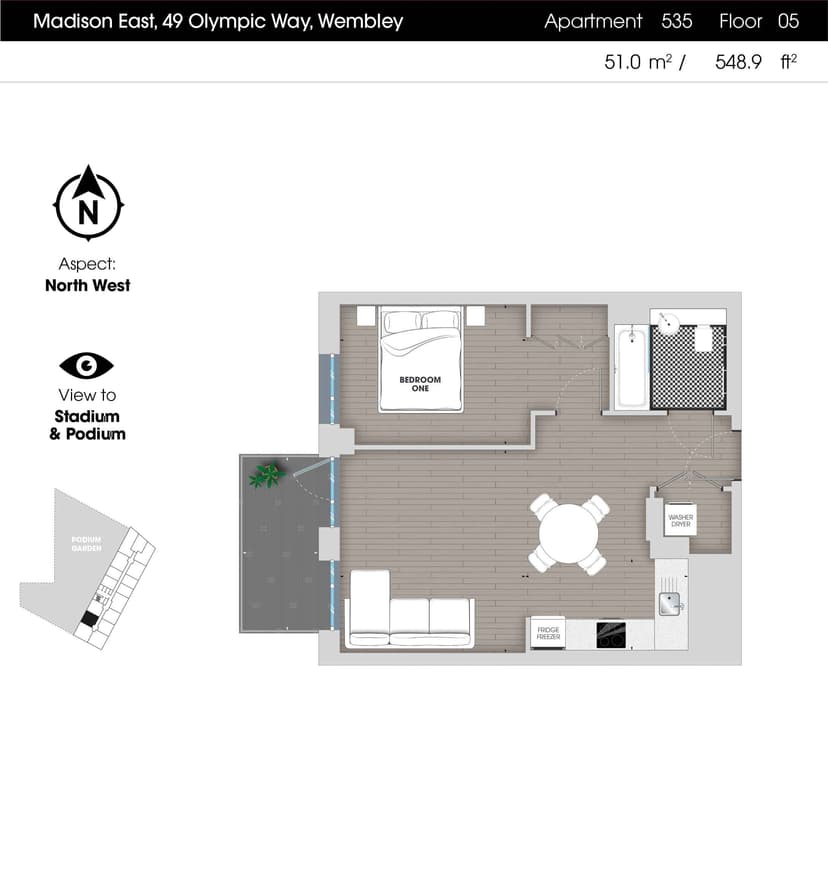 1 Bedroom Apartment - Image 11