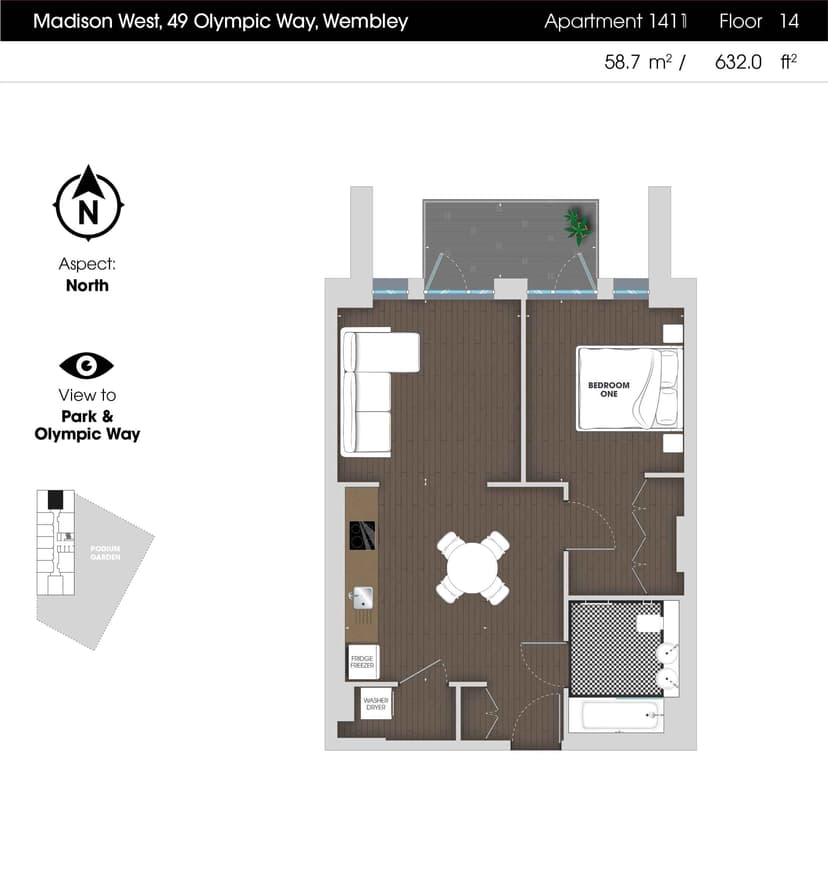 1 Bedroom Apartment - Image 152