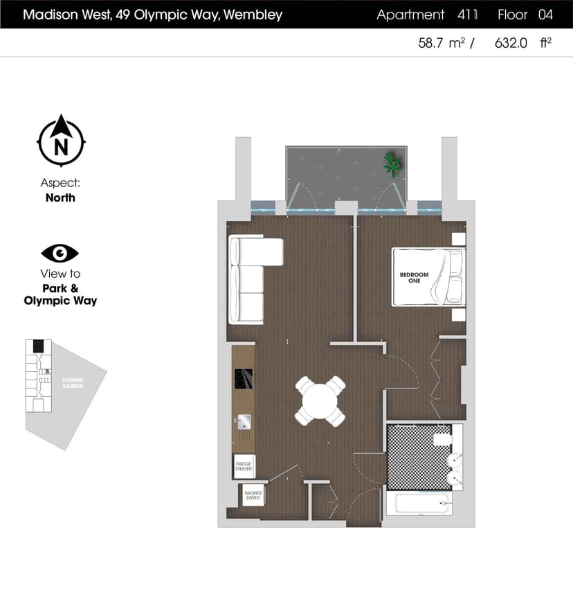 1 Bedroom Apartment - Image 93