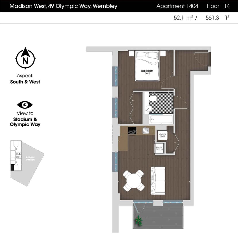 1 Bedroom Apartment - Image 154