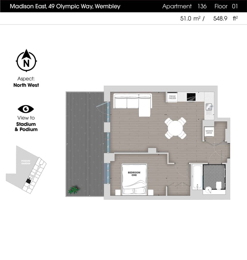 1 Bedroom Apartment - Image 30