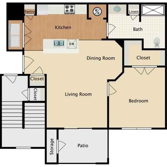 1 Bedroom 1 Bathroom Apartment