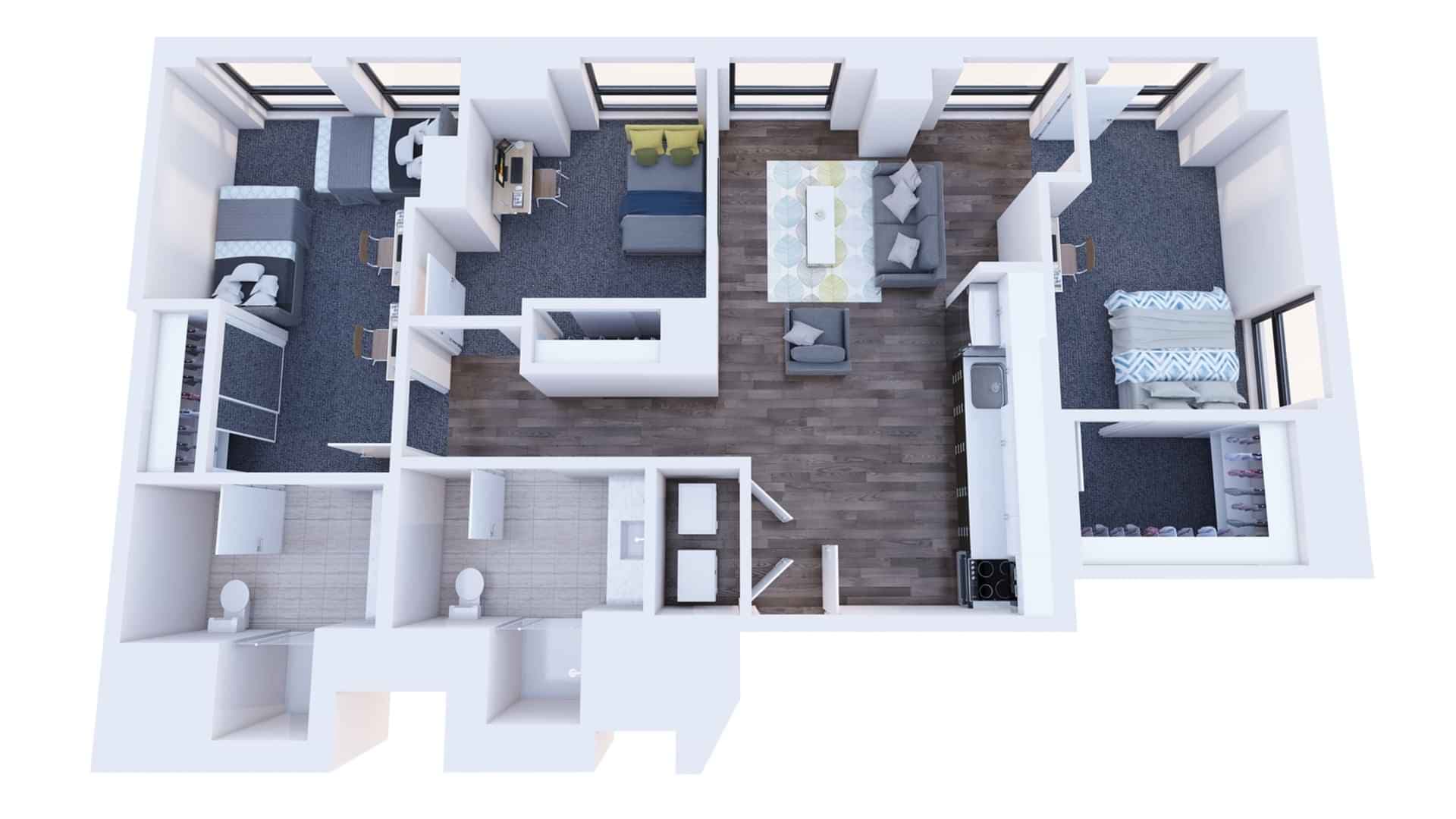 3 Bed 2 Bath (1,142 Sq.ft) - Image 10