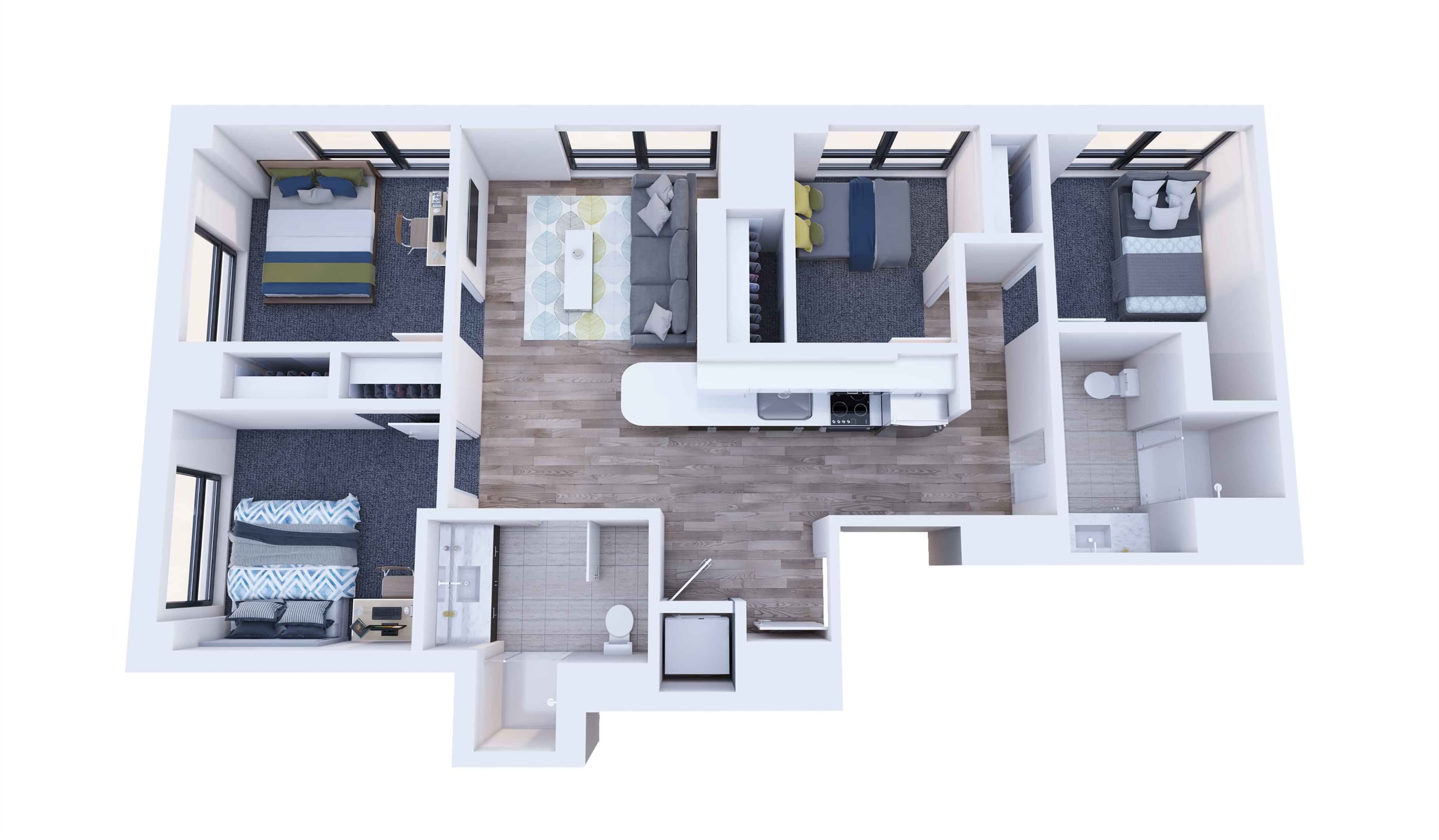 4 Bed 2 Bath (1136 Sq.ft) - Image 10