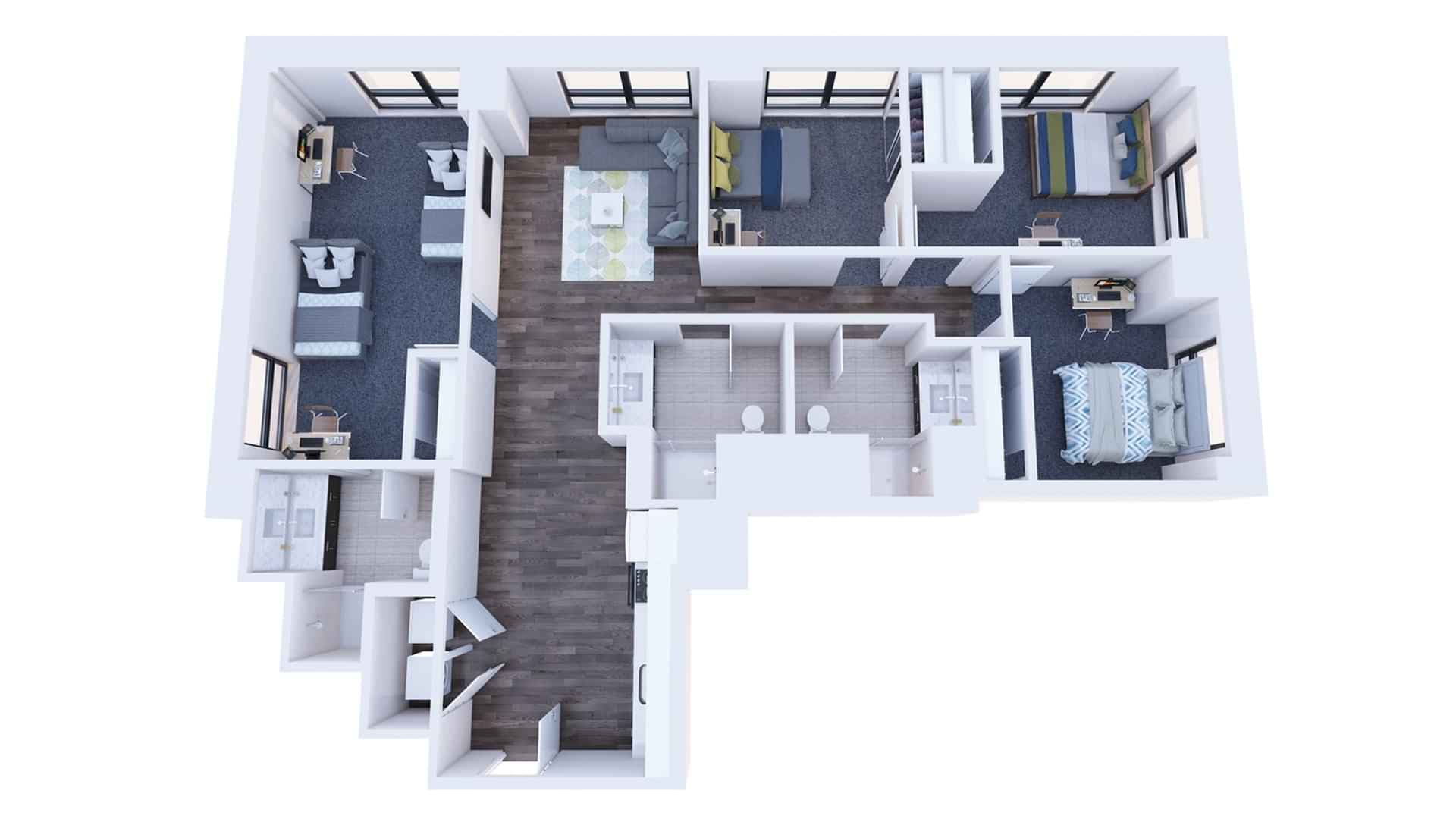 4 Bed 3 Bath (1,397 Sq.ft) - Image 10