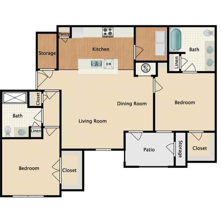 2 Bedroom 2 Bathroom Apartment - Image 1