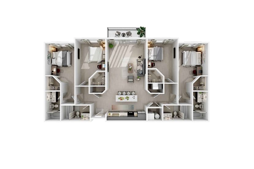Private Room (4 bed 4 bath) - Image 2