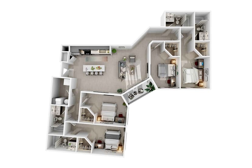 Private Room (4 bed 4 bath) - Image 4