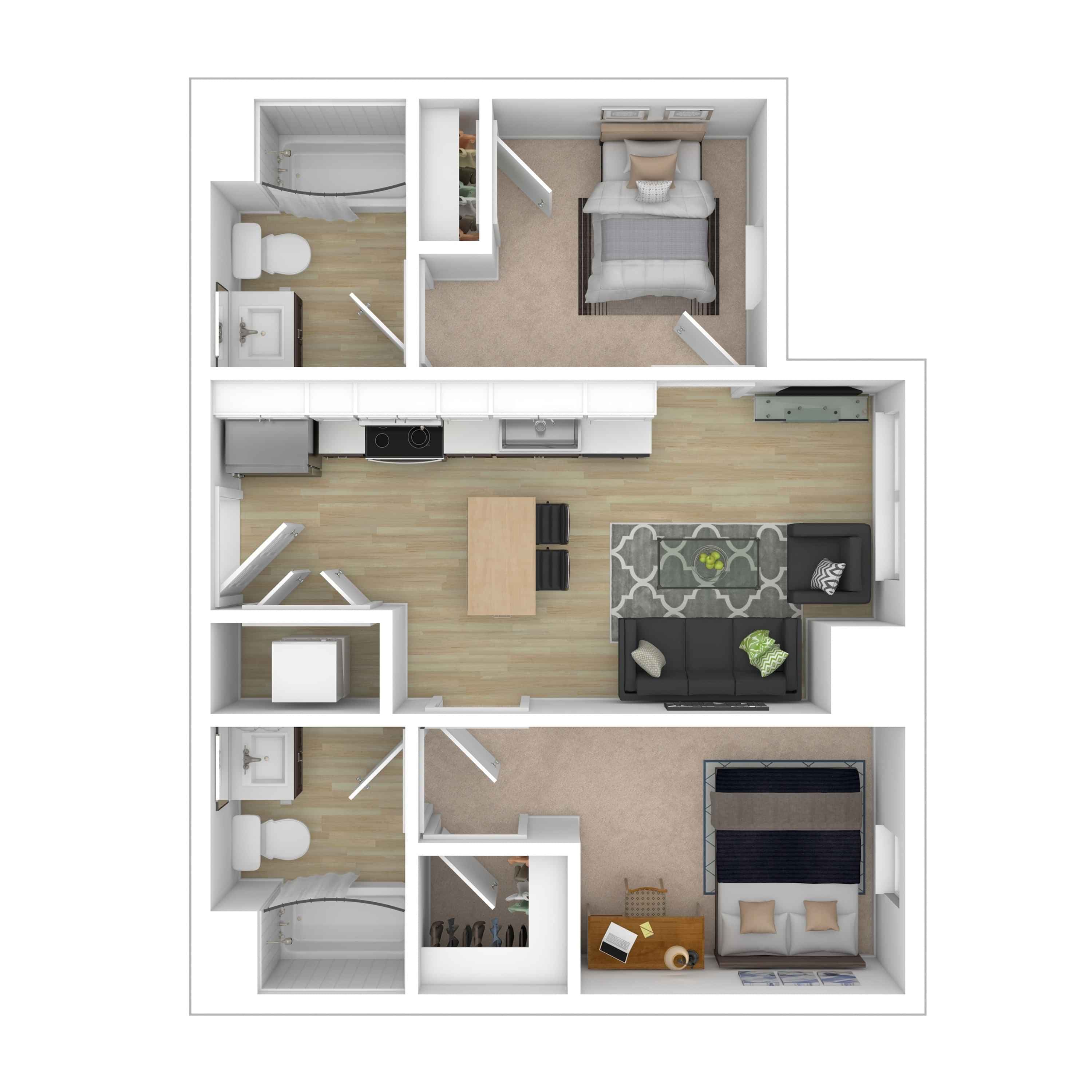 B1 - Private Room (2 bed 2 bath) - Image 2