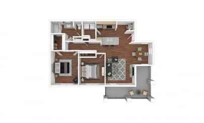 2 Bedroom 1 Bathroom Apartment