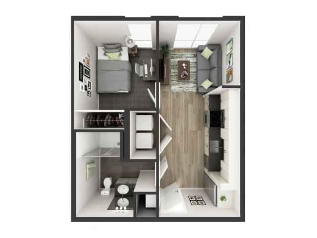 1 Bedroom 1 Bathroom Apartment