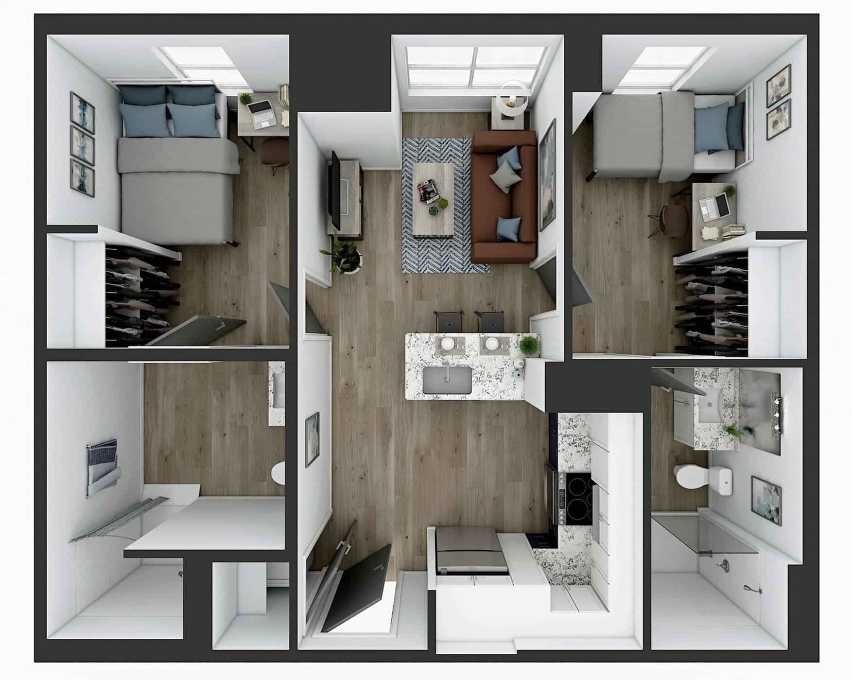 2 Bedroom 2 Bathroom Apartment - Image 2